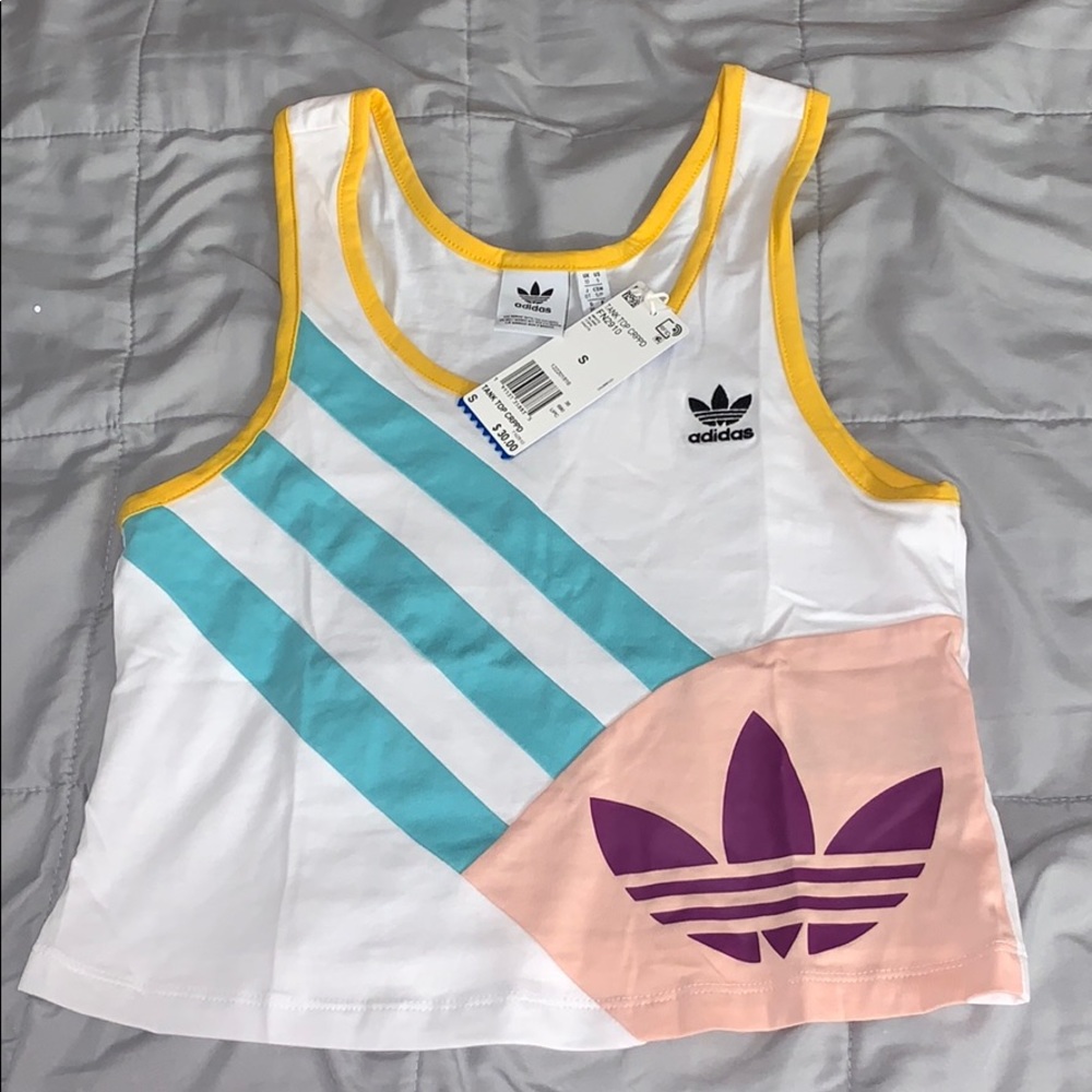 Vintage retro adidas crop tank